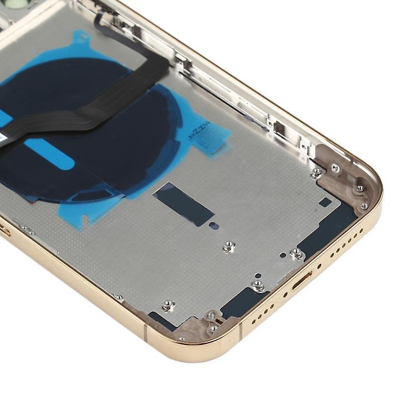 Back Housing With Small Parts for iPhone 12 Pro Maxs - Gold - Best Cell Phone Parts Distributor in Canada, Parts Source Back Housing With Small Parts for iPhone 12 Pro Maxs - Gold - Best Cell Phone Parts Distributor in Canada, Parts Source